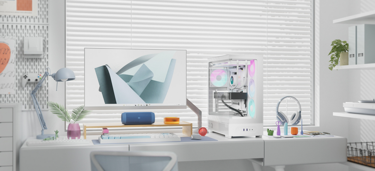 NZXT S5 RGB full-width desk scene banner