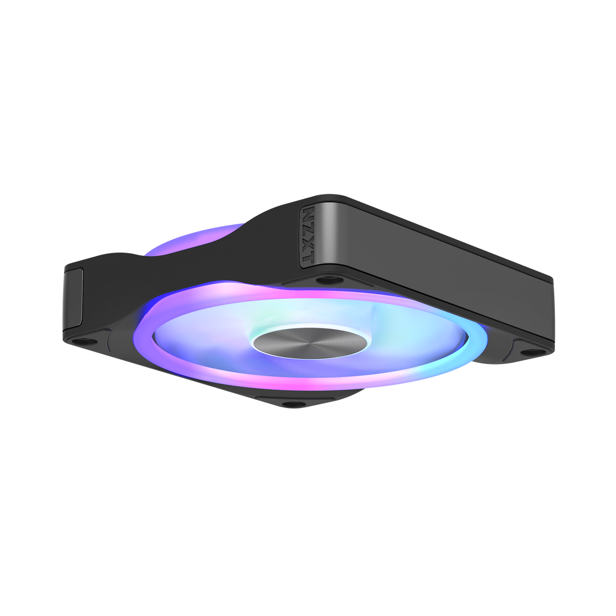 NZXT F120U black, low profile view