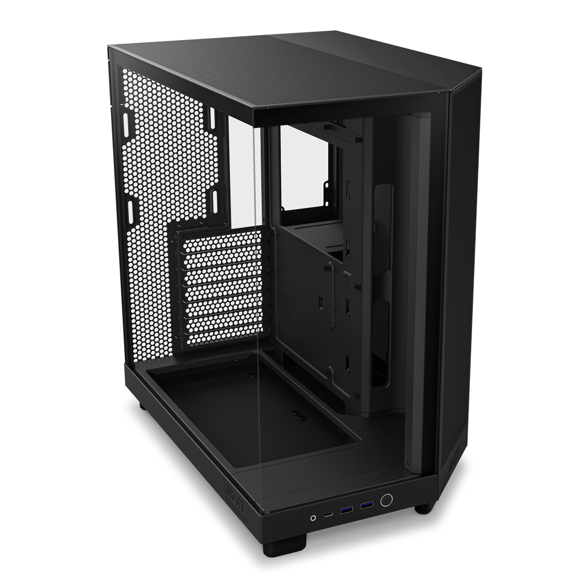 NZXT H6 Flow RGB black, angled front view