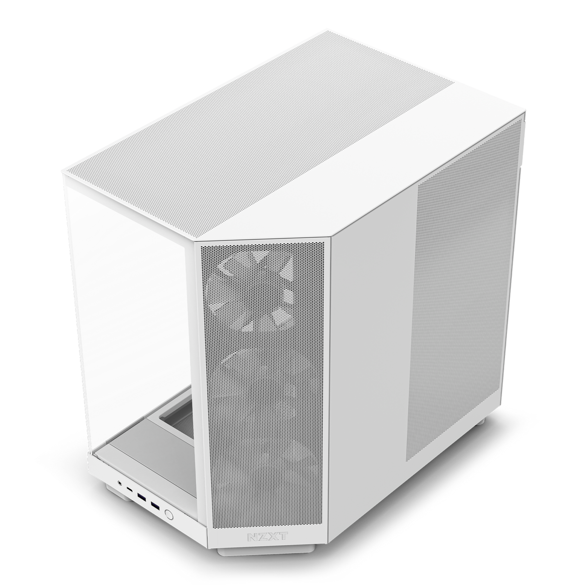 NZXT H6 Flow RGB white, top-down angled view