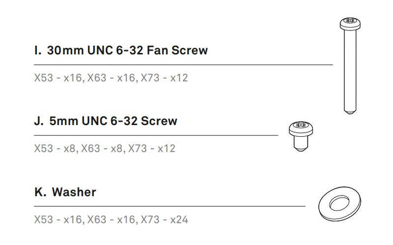 Kraken XZ Fans mounting tools