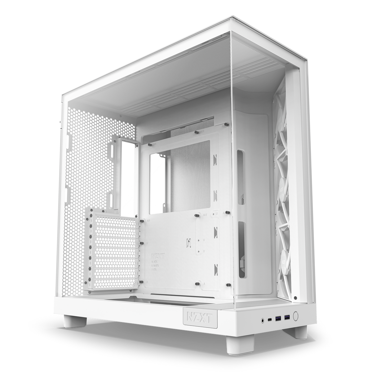 NZXT H6 Flow RGB white, front three-quarter view