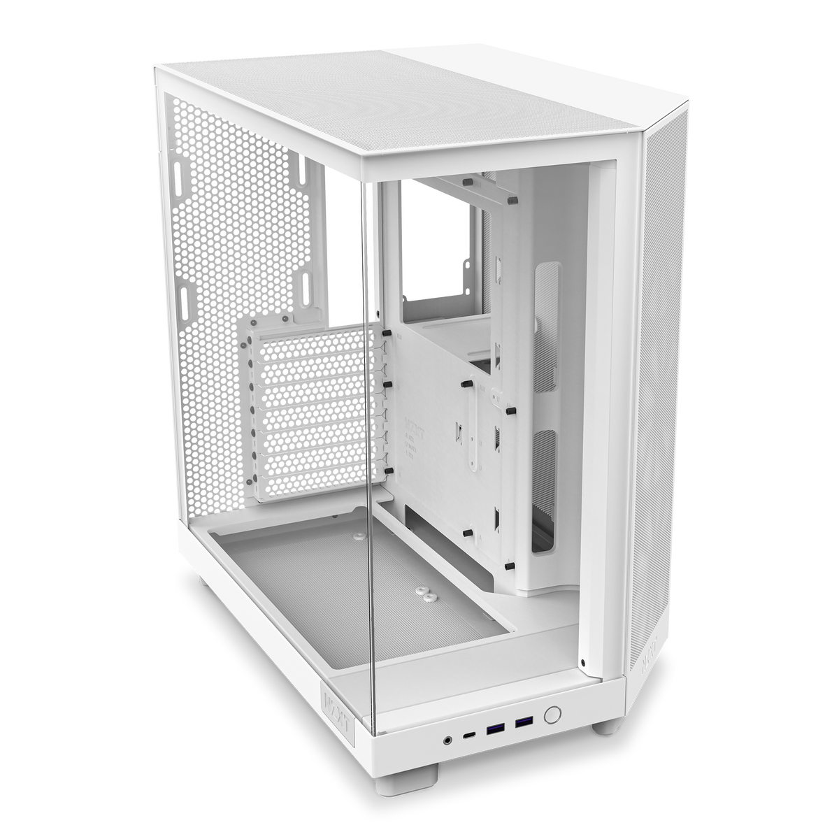 NZXT H6 Flow RGB white, angled front view