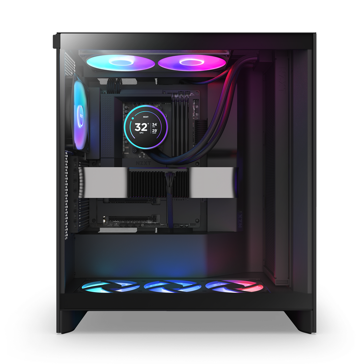 NZXT Kraken Elite 420 RGB black installed in a build